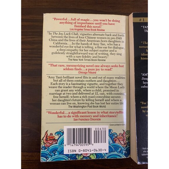 Amy Tan Book Bundle Joy Luck Club Bonesetter's Daughter Paperback LS11 - Picture 2 of 7